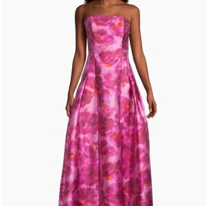 Zofia Strapless Printed Gown